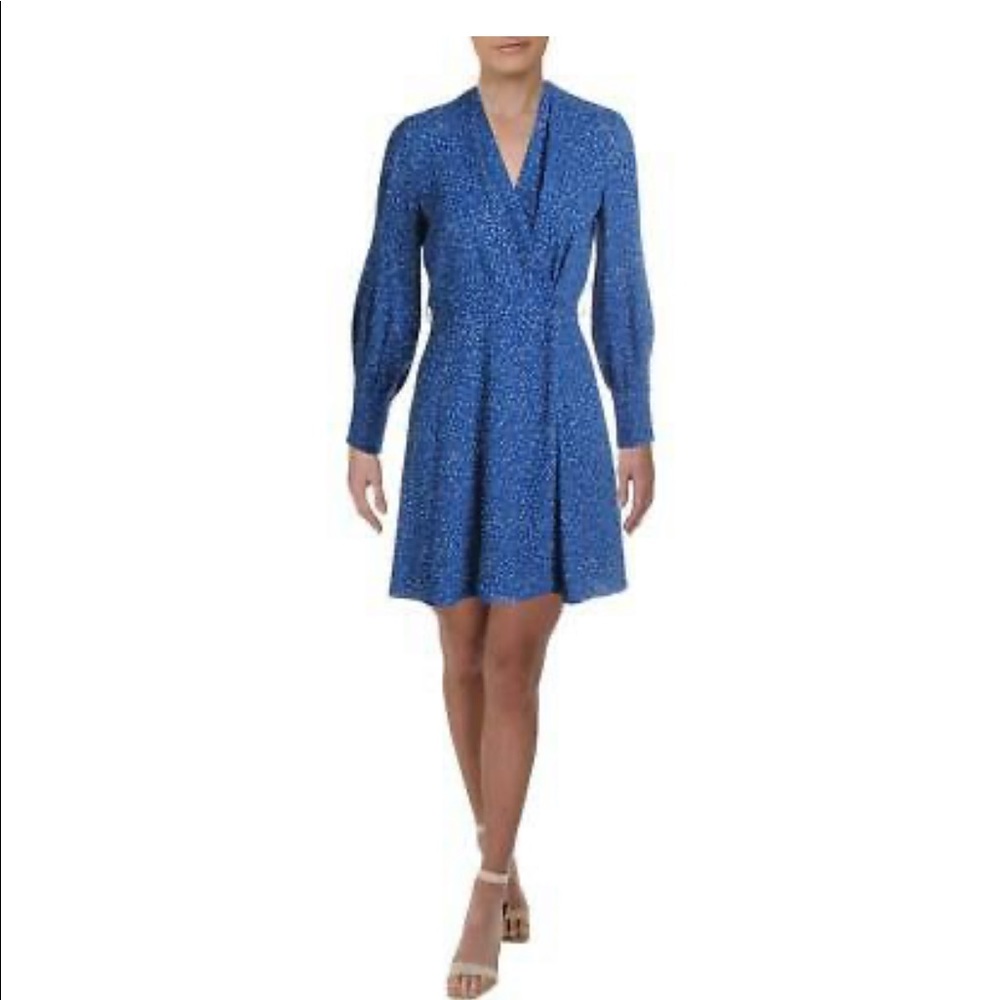 Blue polka dot Equipment dress